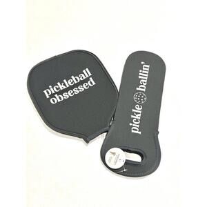 NWT Made for Retail Pickleball Paddle Cover and Ball/Wine Case Set Black Zipper